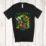 MacnyStore - Personalized Leprechaun Playing Drum; Amazing St. Patrick's Day Custom Name Player; Rainbow T-Shirt
