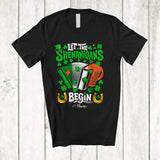 MacnyStore - Personalized Let Shenanigans Begin; Joyful St. Patrick's Day Irish; Custom Name Accordion Player T-Shirt