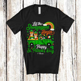 MacnyStore - Personalized Let The Shenanigans Begin; Lovely St. Patrick's Day Custom Name Fox On Pickup T-Shirt