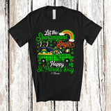 MacnyStore - Personalized Let The Shenanigans Begin; Lovely St. Patrick's Day Custom Name Ostrich On Pickup T-Shirt