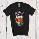 MacnyStore - Personalized Lit Like The 4th of July; Funny Three Beer Glasses Drinking Patriotic Lover T-Shirt