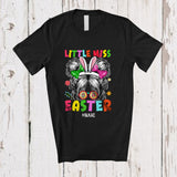 MacnyStore - Personalized Little Miss Easter; Lovely Custom Name Messy Bun Hair Bunny; Family T-Shirt