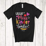MacnyStore - Personalized Little Miss Kindergarten; Lovely First Day Of School Custom Name Kindergarten Students T-Shirt