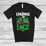 MacnyStore - Personalized Loading Of Luck; Fantastic St. Patrick's Day Custom Name Tractor Driver; Shamrock T-Shirt