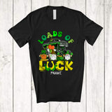 MacnyStore - Personalized Loads Of Luck; Happy St. Patrick's Day Gnomes On Green Monster Truck; Shamrocks T-Shirt