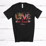 MacnyStore - Personalized Love Aunt; Lovely Mother's Day Leopard Flowers Sugar Skull; Custom Name Family T-Shirt