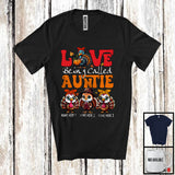 MacnyStore - Personalized Love Being Called Auntie, Amazing Thanksgiving Custom Name Three Turkeys, Family T-Shirt