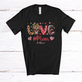 MacnyStore - Personalized Love Mom; Lovely Mother's Day Leopard Flowers Sugar Skull; Custom Name Family T-Shirt