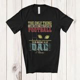 MacnyStore - Personalized Love More Than Playing Football Dad; Proud Father's Day Custom Name Player T-Shirt