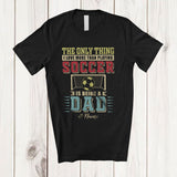 MacnyStore - Personalized Love More Than Playing Soccer Dad; Proud Father's Day Custom Name Player T-Shirt