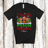 MacnyStore - Personalized Love My 4th Grade Reindeers; Lovely Christmas Custom Name Teacher Three Reindeer T-Shirt