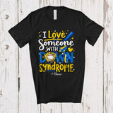 MacnyStore - Personalized Love Someone With Down Syndrome; Lovely Ribbon; Custom Name Baseball Player T-Shirt