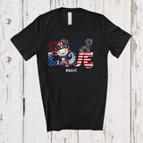 MacnyStore - Personalized Love; Adorable 4th Of July USA Flag Custom Name Axolotl Lover; Family Group T-Shirt