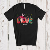 MacnyStore - Personalized Love; Adorable Easter Egg Custom Name Bunny Axolotl Lover; Matching Family Group T-Shirt