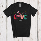 MacnyStore - Personalized Love; Adorable Easter Egg Custom Name Bunny Flamingo Lover; Family Group T-Shirt