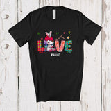 MacnyStore - Personalized Love; Adorable Easter Egg Custom Name Bunny Unicorn Lover; Family Group T-Shirt
