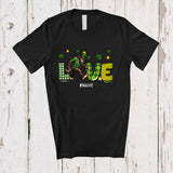 MacnyStore - Personalized Love; Adorable St Patrick's Day Custom Name Bigfoot Holding Shamrock; Family T-Shirt