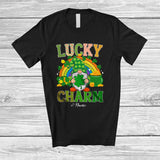 MacnyStore - Personalized Lucky Charm; Awesome St. Patrick's Day Custom Name Gnome Rainbow T-Shirt