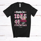 MacnyStore - Personalized Made In 1985 Perfection; Floral Custom Name 40th Birthday 40 Years Old; Flowers T-Shirt