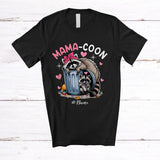 MacnyStore - Personalized Mama-Coon; Adorable Mother's Day Raccoon Trash Animal; Custom Name Family T-Shirt