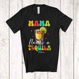 MacnyStore - Personalized Mama Needs a Tequila; Lovely Mother's Day Custom Name Family; Groovy T-Shirt