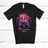 MacnyStore - Personalized Mamacorn; Adorable Mother's Day Unicorn Custom Name Mama Messy Bun Hair T-Shirt
