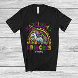 MacnyStore - Personalized Mardi Gras Princess; Amazing Custom Name Unicorn Rainbow; Girls Parades Family T-Shirt