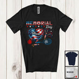 MacnyStore - Personalized Memorial Day, Proud USA Flag Heart Tennis Patriotic, Sport Player Custom Name T-Shirt