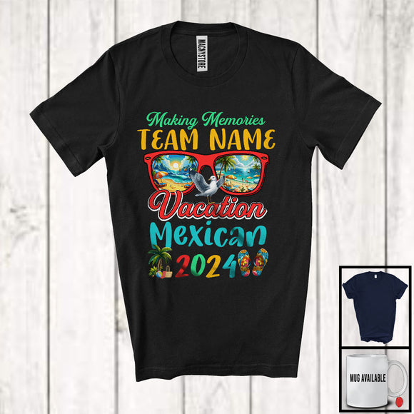 MacnyStore - Personalized Memories Vacation Mexican 2024, Joyful Summer Custom Team Name, Beach Lover T-Shirt