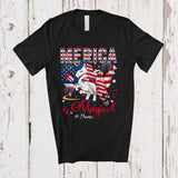 MacnyStore - Personalized Merica Is Magical; Amusing 4th Of July US Flag Unicorn Fireworks; Patriotic T-Shirt