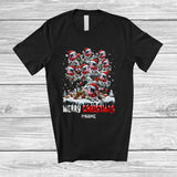 MacnyStore - Personalized Merry Christmas; Lovely Santa Cow On X-mas Tree; Custom Name Farmer Family T-Shirt