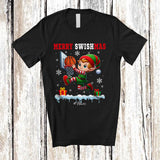 MacnyStore - Personalized Merry Swishmas; Amusing Christmas Elf Playing Basketball Player; Sport Team T-Shirt