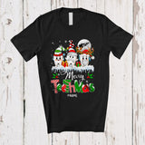 MacnyStore - Personalized Merry Teethmas; Awesome Christmas Three Teeth; Custom Name Dental Dentist T-Shirt