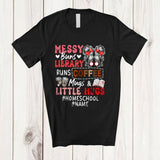 MacnyStore - Personalized Messy Buns Library Runs Coffee Mugs; Happy Mother's Day Custom Name Librarian T-Shirt