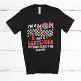 MacnyStore - Personalized Mom Bartender Nothing Scares Me; Proud Mother's Day Custom Name Family Jobs T-Shirt