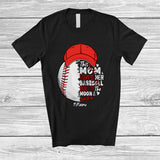 MacnyStore - Personalized Mom Loves Her Baseball Boy; Happy Mother's Day Baseball Player; Custom Name Family T-Shirt