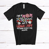 MacnyStore - Personalized Mom Lunch Lady Nothing Scares Me; Proud Mother's Day Custom Name Family Jobs T-Shirt
