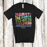 MacnyStore - Personalized Mom The Woman Myth The Legend; Lovely Mother's Day Groovy; Custom Name Family T-Shirt