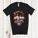 MacnyStore - Personalized Mom of 3 Awesome Boys; Joyful Mother's Day Hearts; Custom Name Sons Family T-Shirt