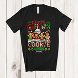 MacnyStore - Personalized Mom's Christmas Cookie Crew; Fantastic Plaid Gingerbread; Custom Name Family Baking T-Shirt