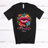 MacnyStore - Personalized Momlife; Amazing Mother's Day Leopard Lips Flowers; Custom Name Family T-Shirt