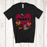 MacnyStore - Personalized Mommy; Fantastic Valentine's Day Leopard Plaid Hearts; Custom Name Family T-Shirt