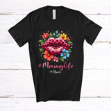 MacnyStore - Personalized Mommylife; Amazing Mother's Day Leopard Lips Flowers; Custom Name Family T-Shirt
