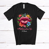 MacnyStore - Personalized Motherinlawlife; Amazing Mother's Day Leopard Lips Flowers; Custom Name Family T-Shirt