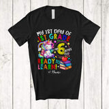 MacnyStore - Personalized My 1st Day Of 1st Grade; Lovely First Day Back To School Custom Name Unicorn T-Shirt