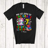 MacnyStore - Personalized My 1st Day Of 2nd Grade; Lovely First Day Back To School Custom Name Unicorn T-Shirt