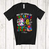 MacnyStore - Personalized My 1st Day Of 3rd Grade; Lovely First Day Back To School Custom Name Unicorn T-Shirt