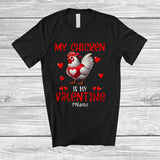 MacnyStore - Personalized My Chicken Is My Valentine; Lovely Custom Name Chicken Single; Hearts Animal T-Shirt