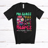 MacnyStore - Personalized My Class Is Full Of Sweethearts; Lovely Valentine Custom Name Kindergarten Teacher T-Shirt