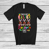 MacnyStore - Personalized My Easter Pajama Shirt; Lovely Three Bunnies Football; Custom Name Player T-Shirt